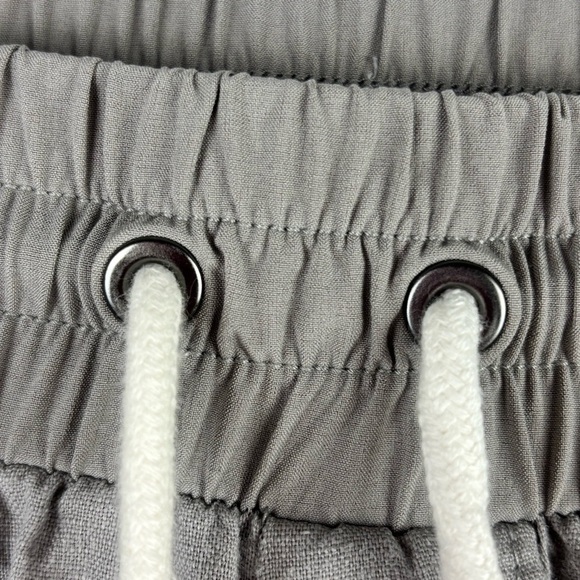 Athleta Bali Linen Drawstring Jogger Style Women’s Pants Gray Size 6 Beach - Picture 8 of 13